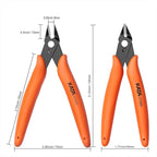 KATA Micro Wire Cutters Pliers: Precision Flush Cutter Tool for Jewelry Making, Hobby Models, Gundam, Electronics - 2-Pack Small Zip Tie Cutter Nippers - Mini Side Cutting Snips with Ergonomic Handle