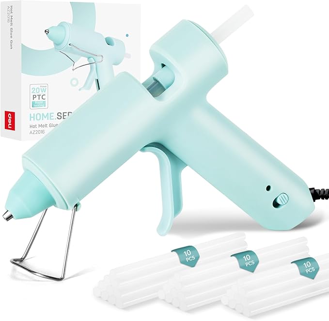 Hot Glue Gun, Mini Hot Glue Gun Kit with 30 Glue Sticks, Consistent Flow, Fast Heating& Ergonomic Design for School Arts& Crafts, DIY Projects and Home Repairs& Decoration