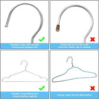 Coat Hangers 40 Pack Clothes Hangers, Seropy Metal Hanger Heavy Duty Wire Hangers with Non Slip Notch, Ultra Thin Stainless Steel Hanger Space Saving Clothing 16.5 Inch