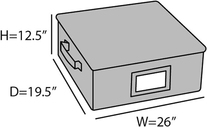 Covermates Keepsakes - Adjustable Zip-Top Storage Box - Configurable FlexGrid Compartments - Heavy Duty Polyester- Reinforced Handles - Stackable Design - Indoor Storage, Grey Heather