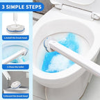 48 Count Disposable Toilet Brush Refill Pads, Disposable Toilet Bowl Wand Refills, Toilet Cleaning Refills, Toilet Scrubber Refills, Brush Head Replacement