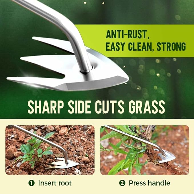 Weed Puller Tool，2026 New Weeding Artifact Uprooting Weeding Tool Weed Remover Tool Manganese Steel Weed Pulling Tool Manual Weeders Tool for Garden (A-1PCS)