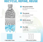 AIDEA Microfiber Cleaning Cloth Roll 165 Sheets(3 Roll), Tear Away Microfiber Towels, Reusable Paper Towels, Washable Shop Rags, Scratch Free, Absorbent Dish Rags for Car, Home, Shop, 11" x 9"