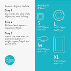 Display Buddie Adjustable Wall Plate Hanger - Secure For Oval Square Round Rectangle Wall Display - Steel - Silicone Hooks - Small 9"-13" up to 8 lbs