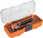 Klein Tools 32787 64-Piece Micro-Ratchet Bit Precision Driver Set with Modular Case, Magnetic, Precision, Standard Bits and Nut Drivers
