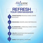 2 in 1 Washing Machine/Dishwasher Bio Cleaner & Deodorizer Gel, 24 Cleanings in a single container, Septic Safe Formula to clean inside out of Front End, Top End, HE Washing Machines and Dishwashers