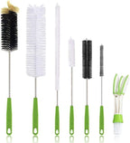 Long Bottle Brush, 17 in Bendable Cleaner Brushes for Cleaning Neck Beer Bottles, Wine, Baby Bottles, Water Bottles, Tumblers, Flask, Bird Feeder, Vase, Pipes and Brewing Supplies 7 Pack