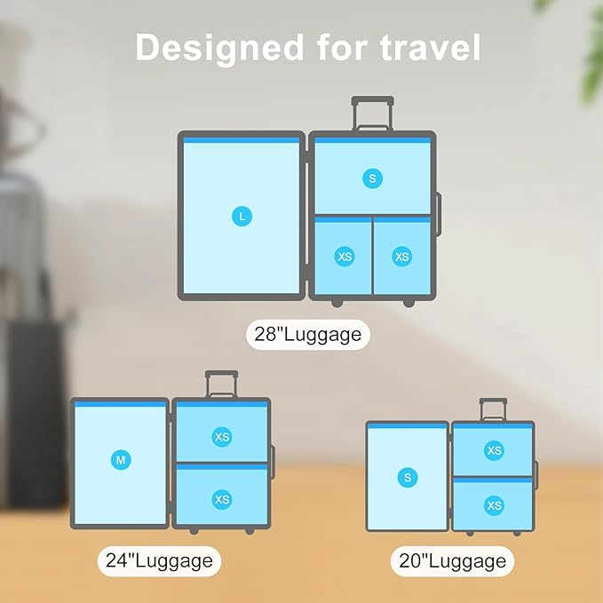 UPGOGO Travel Vacuum Bags with Portable Electric Pump (Combo 8 Pack)