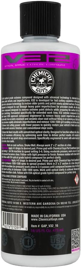 Chemical Guys Gap_V32_16 V32 Optical Grade Extreme Compound (16 oz)