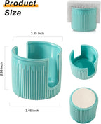 Ceramic Sponge Holder for Kitchen Sink, Scrub Sponge Dish Rack, Farmhouse Compact Sink Caddy Organizer, Turquoise