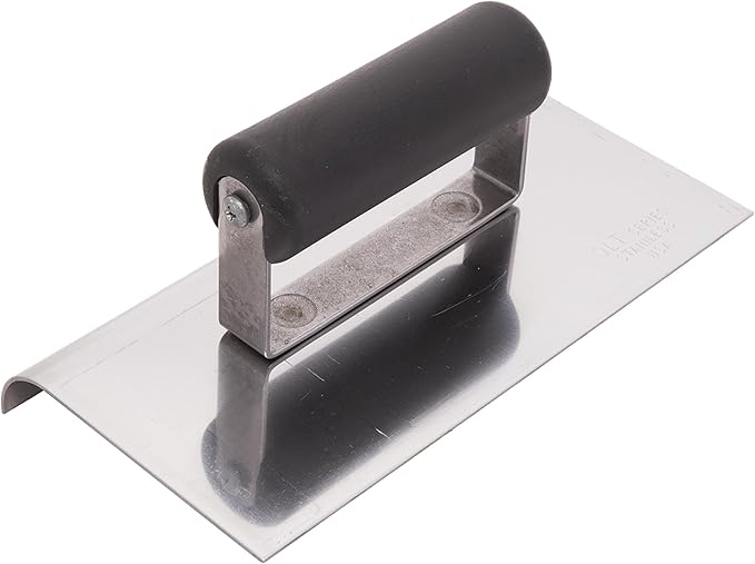 MARSHALLTOWN QLT Stainless Steel Hand Edgers, Plastic Handle, 203mm Length, 102mm Width, 3mm Radius, 6mm Lip, Made In The USA, CE516SP