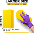 Multi-Purpose Sponges for Cleaning - Yellow 10 Pack, Large Sponges for Car Washing, Tile & Grout, Bulk Pack Sponge