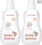 ATTITUDE Baby Laundry Fabric Softener, Plant and Mineral-Based Ingredients, Vegan and Cruelty Free Household Products, Pear Nectar, 40 Loads, 33.8 Fl Oz (Pack of 2)