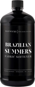 Mavwicks Fragrances - Luxury Scented Liquid Fabric Softener (Brazilian Summers) 32 Oz – Crafted with Clean Ingredients – Reduces Static, and Softens Clothes – Safe for All Fabrics and Skin