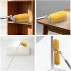 Long Handle Dusters for Cleaning with 2 Replacement Heads, Washable Cleaning Duster Kit with Laundry Mesh Bag, Cobweb Duster, Extendable Dusting Tool for Home and Office