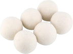 6Pcs 6cm Wool Balls Water Absorption Eliminates Static Laundry Replacement with Softener Balls Made from Materials for Clothes Drying Wool Fabric Softener Saves Money