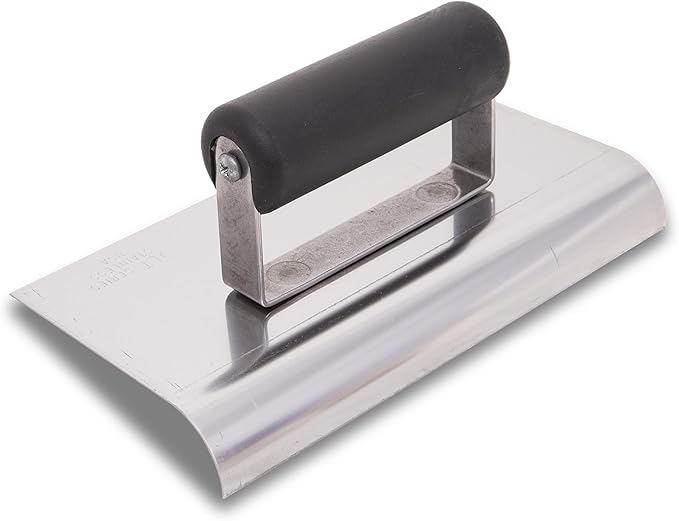 MARSHALLTOWN QLT Stainless Steel Hand Edgers, Plastic Handle, 127mm Width, 229mm Length, 10mm Radius, 13mm Lip, Made In The USA, CE568SP