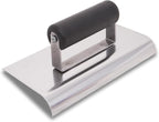 MARSHALLTOWN QLT Stainless Steel Hand Edgers, Plastic Handle, 203mm Length, 102mm Width, 3mm Radius, 6mm Lip, Made In The USA, CE516SP