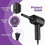 Meudeen Air Duster - Compressed Air - 5.74 oz High Power Cleaning for Computer - PC - 2 Gear Air Blower (Black Purple)