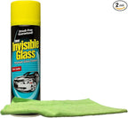 Stoner Invisible Glass Aerosol Glass Cleaner (19 oz.) Bundle with Microfiber Cloth (2 Items)