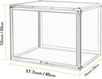 Clear Stackable Plastic Storage Bins with Magnetic Lid, Dustproof Book & Cosmetic Display Cases, Large Figures Collectibles Showcase, Shoe Box, Protection Organizer (XL, Count, 1)