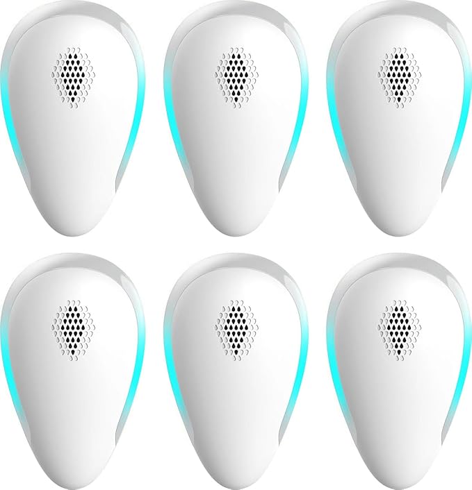 Ultrasonic Pest Repeller Indoor, 6 Pack Pest Repellent Ultrasonic Plug in Electronic Repeller for Mosquito, Spider, Bugs, Mice, Ant, Insects, Roach, Non-Toxic