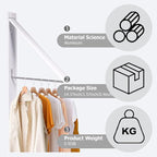 Clothes Drying Rack Folding Indoor,Laundry Room Organization,Wall Mounted Drying Racks for Laundry,Laundry Drying Rack Collapsible,Laundry Drying Rack,Retractable Clothesline (Pearl White)