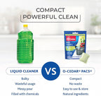 O-Cedar PACS Hard Floor Cleaner, Crisp Citrus Scent 10 Count (1-Pack) | Made with Naturally-Derived Ingredients | Safe to Use on All Hard Floors | Perfect for Mop Buckets