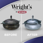 Wright's by Weiman Silver Cleaner and Polish Cream with Polishing Cloth, Ammonia-Free, Gently Clean & Remove Tarnish without Scratching