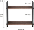 HNRLOY Bathroom Counter Organizer,Bathroom Countertop Organizer,Counter Shelf,Countertop Storage,Organization and Storage,Makeup Shelf,Sink Caddy(Brown 2 Tier)