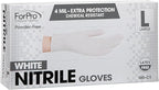 ForPro Disposable Nitrile Gloves, Chemical Resistant, Powder-Free, Latex-Free, Non-Sterile, Food Safe, 4 Mil