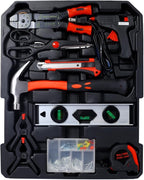 Home Repair Tool Set Kit, Luxebough Mechanics Tool Set with Rolling Tool Box, 4 Drawer Toolbox Storage Case, General Household Tool Kit for Maintenance, Garden, Homeowner, Handyman (970 PCS)