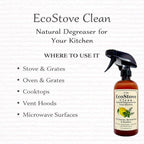 Herbal Scent Stove & Oven Cleaner – Spray, Wait & Wipe | Plant-Based Heavy-Duty Kitchen Degreaser Spray – Non-Toxic, Fume-Free Oven Cleaner | Safe for Glass Cooktops, Stainless Steel & Enamel (16 Oz)