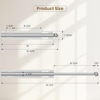 Supforce Valet Rod for Closet Pull Out, Retractable Slide Out Valet Rod Closet Organization, 12" Aluminum Valet Clothing Hanger Rods Perfect for Suits, Freshly Pressed Clothes, Matte Silver