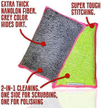 Nano Sponge Cleaning Sponges. Supersized Everyday Heavy Duty Household Kitchen and Dish Sponge. 2 Pack. 6 x 4