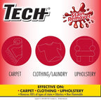TECH Stain Remover, 24 oz Spray Bottle, 2-Pack, For Carpet, Clothes, Upholstery, and Other Fabrics