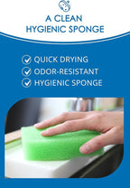 SunSun Sponge Kitchen Sponges, Made in Japan All Surface Scratch-Free Odor Resistant Durable Long-Lasting Sponge for Dishwashing, Monochrome, 4 Count