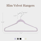 Velvet Hangers 100 Pack, Slim Non-Slip Clothes Hangers Space-Saving for Closet, Heavy Duty for Pants, Coats, Skirts, Jeans, Sweaters and More, Nylon-Flocked, Light Purple