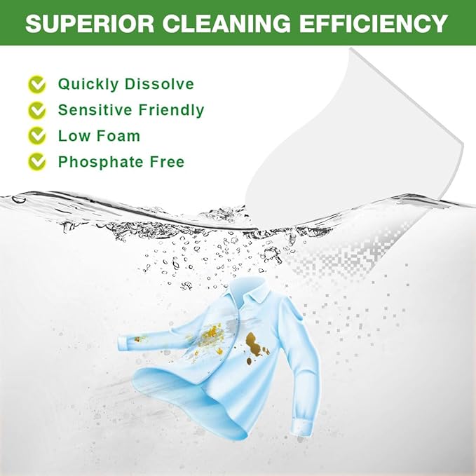 HOMEXCEL Laundry Detergent Sheets Fresh Scent Eco-Friendly, (200 Loads) 100 Washer Sheets, Plastic-Free, Liquid Less Clear Strips for Travel, Home Clothes Washing