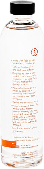 Outset Cast Iron Seasoning and Conditioning, 8 Ounces, for Seasoning and Cleaning Cast Iron