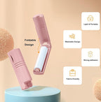Mini Reusable Lint Roller for Travel, 6 Pack Washable Foldable Lint Remover with Sticky Gel, Portable, Compact and Easy to Clean for Clothes and Luggage Use (Pink)