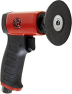 Chicago Pneumatic CP7202D Kit - Air Rotary Sander Tool, Home Improvement, Woodworking Tools, Polisher, Rust Removal, Rotary Tool, Pistol Handle, Hook & Loop, 3 Inch (75 mm), 0.2 HP/ 150W - 15000 RPM, One Size, Factory