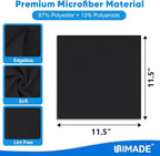 Microfiber Cleaning Cloth, 50 Pack Microfiber Towels for Cars Reusable Shop Rags Bulk Lint Free Cleaning Towels for Car Kitchen Automotive Bar Mechanic Restaurant Garage, 11.5"x 11.5", Black