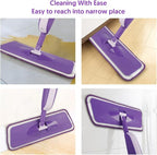 Spray Mops for Hardwood Floor Cleaning: MEXERRIS Wet Mops with 2 Bottles - 3 Reusable Washable Pads Fit for Swiffer PowerMop - Microfiber Wood Floor Mop for Wood Laminate Ceramic Tiles