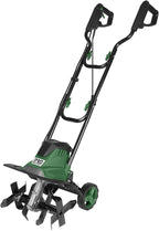 Prostormer Electric Tiller 14-Inch, 10-Amp Corded Cultivator with 14-Inch Tilling Width, Foldable Garden Rototiller with Wheels for Weeding and Soil Cultivation