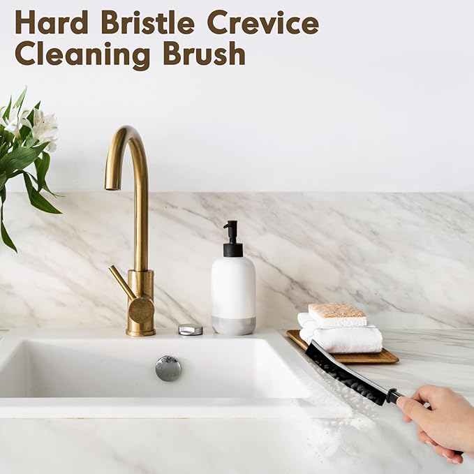 3P Crevice Cleaning Brush Hard Bristle Crevice Grout Cleaner Brush Thin Brush Gap Grout Cleaner for for Household Use, Bathroom, Kitchen