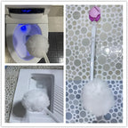 Bowl Brush Toilet Cleaning Brush Set Soft Polyester Head 15x5 inches White (8Pack)