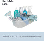 Casabella Plastic Multipurpose Cleaning Storage Caddy with Handle, 1.5-Gallon, Clear