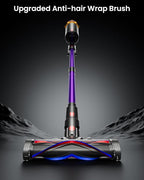 Cordless Vacuum Cleaner, 650W 55KPA 70 Mins Vacuum Cleaners for Home, Self-Standing Cordless Vacuum with Charging Dock Station, LED Display, Upgraded Anti-Tangle Stick Vacuum for Pet Hair/Carpet/Floor