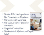 The Clean People Oxygen Brightener Stain Remover | Bleach Alternative, Simple Ingredients, Brightens Dull Whites AND Colors | 41 oz